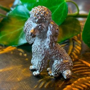Crown Trifari Vintage 1950’s Signed Dog Poodle Silver Pin Brooch Collect…